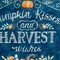 Pumpkin Kisses and Harvest Wishes Quilted Wall Hanging, I Love Fall Most Of All Quilt, Fall Throw Blanket, Blue and Orange Fall Quilt Decor product 3